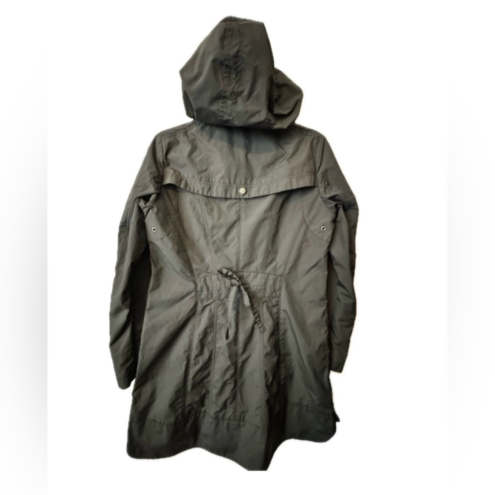 Cole Haan Packable Hooded Rain Jacket Black Size Small Lightweight Travel Coat - Picture 2 of 5